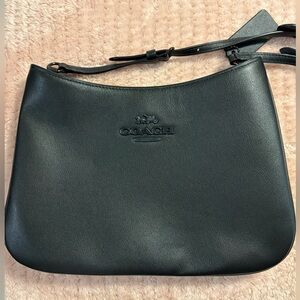 Coach Black Pebbled Leather Shoulder Bag